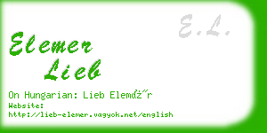 elemer lieb business card